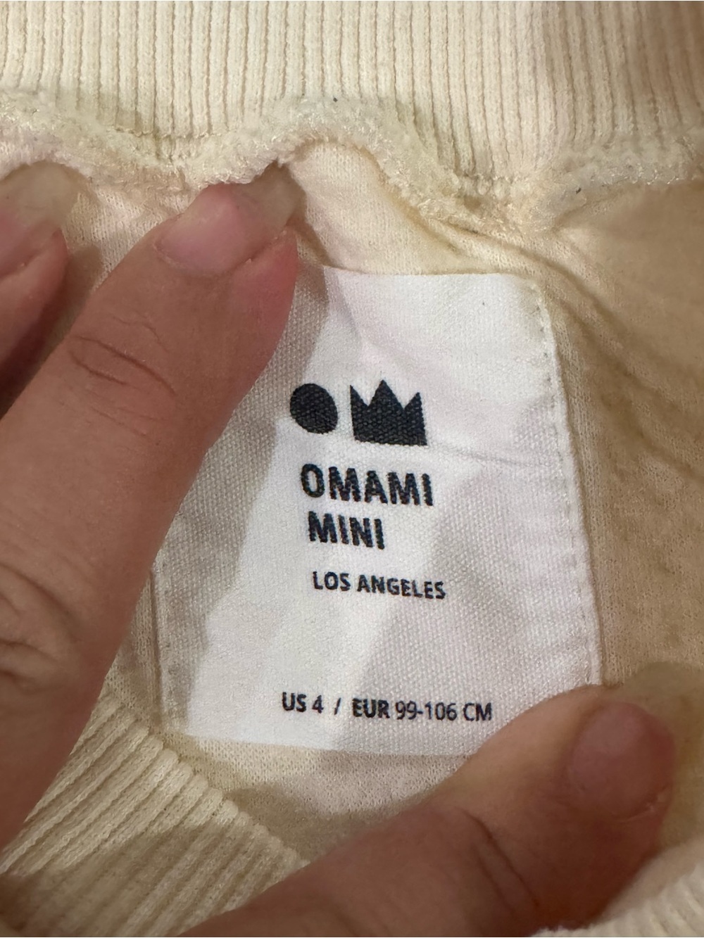 Omamimini Cream and Black Logo Knit Top - Picture 2 of 7